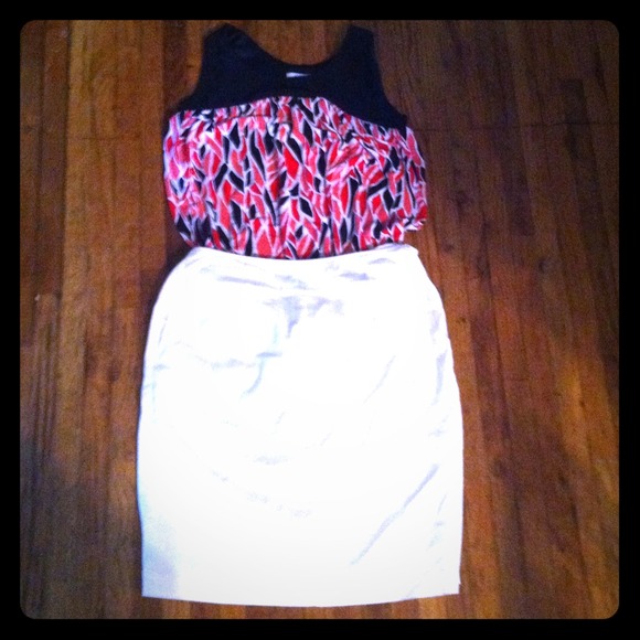 Express white skirt