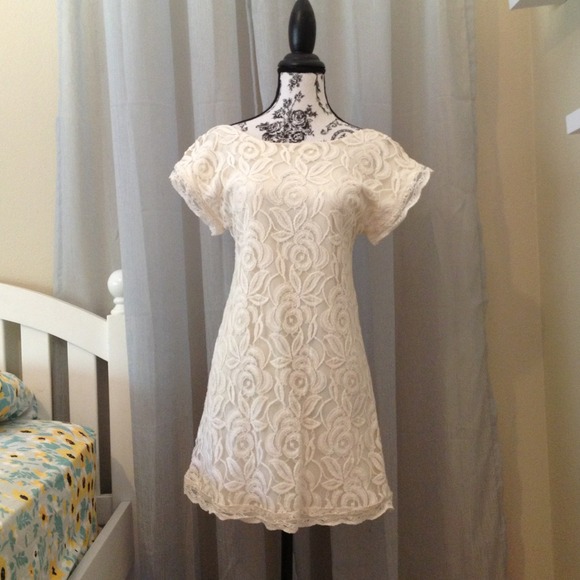 Cream lacy dress from Nordstrom!