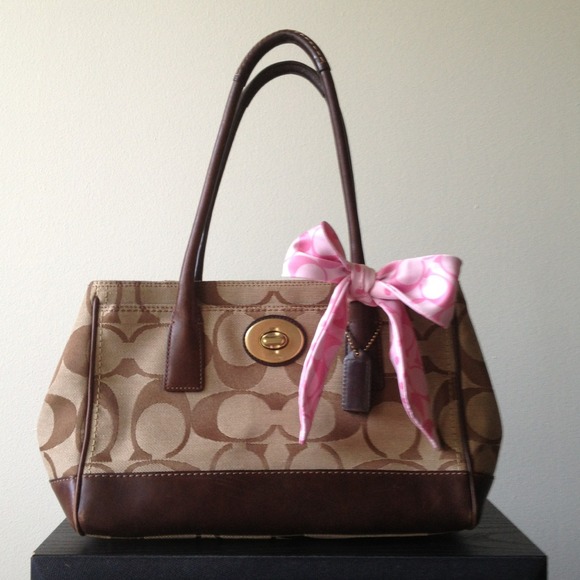 Coach Signature Madeline Medium Tote - Mahogany