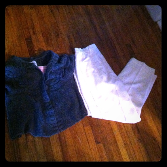 100% polyester white pants