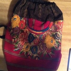 Flower appliqué bag!