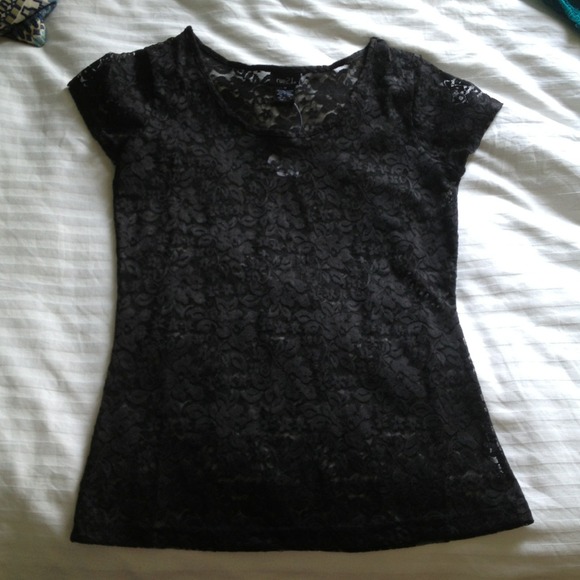 Black lace top