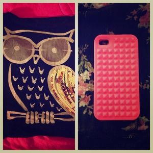 Owl shirt and iPhone case🎀