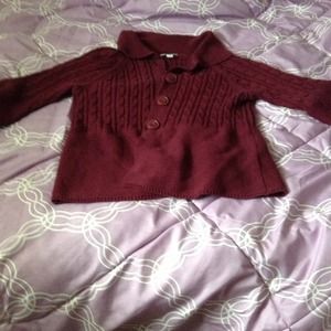 Croft&Barrow Maroon Cardigan. Petite M