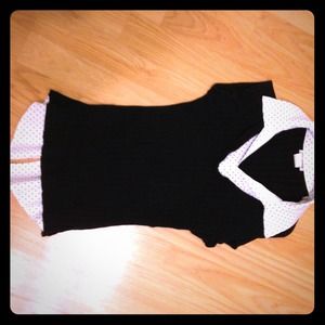 Black polka dot shirt