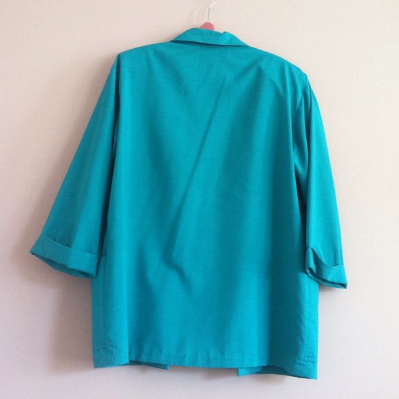 Teal Oversized Blazer - Picture 2 of 3