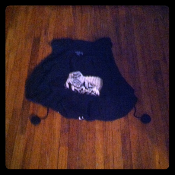 Black cardigan with snowflake detail