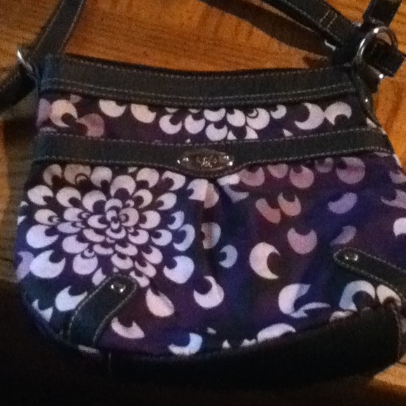 Purple Floral Patterned Handbag