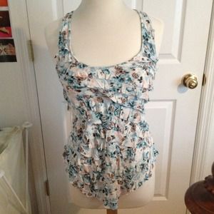 Kimchi blue floral cross back tank top