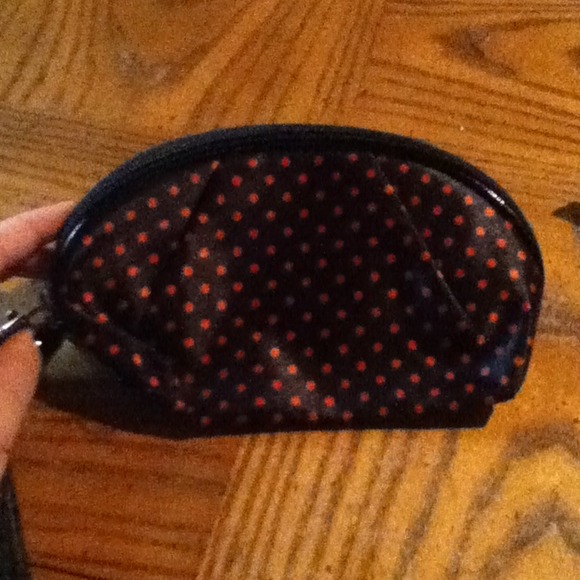 Black and Red Dotted Makeup Bag