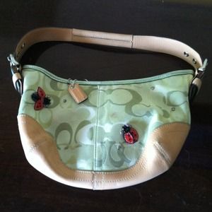 Mint green Coach purse