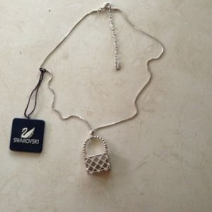 Beautiful Swarovski purse charm necklace