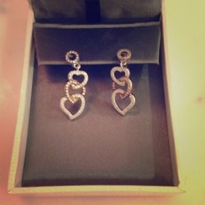 CARAT* diamond simulant silver earrings