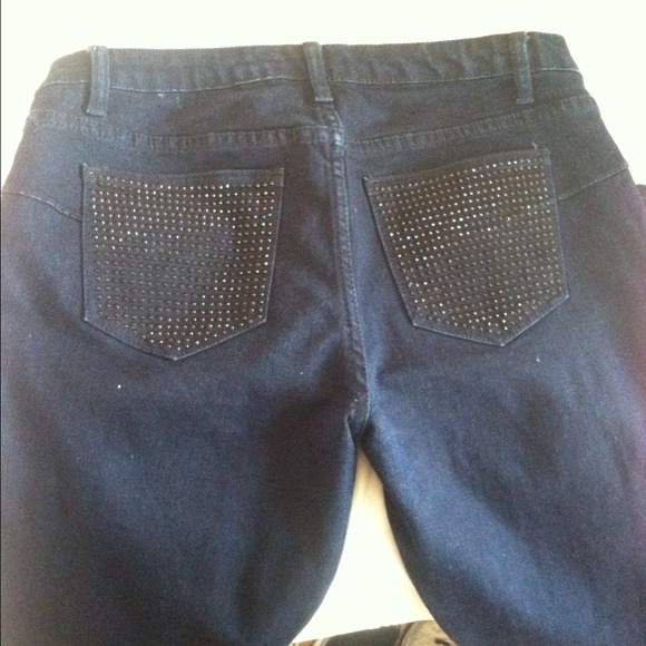 Denim Jeweled Jeans - Picture 3 of 4