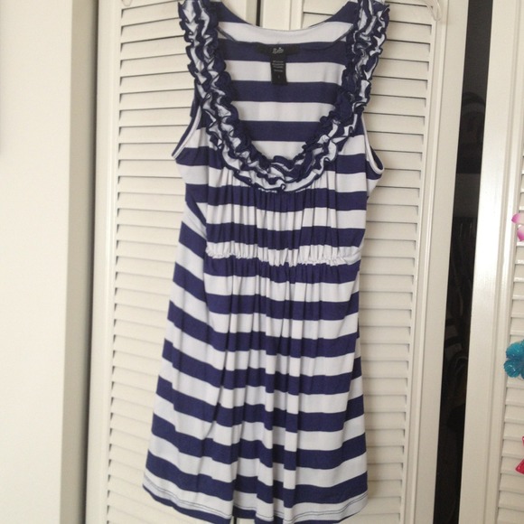 🔲SOLD🔲 Blue and White stripped baby doll tank