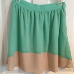 Seafoam green high waisted skirt