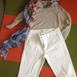 White wide leg jeans