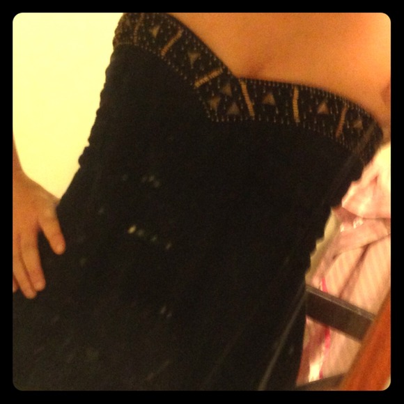 LBD cute bandaged embellished dress NWOT