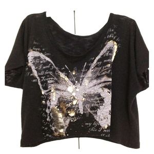 Butterfly crop top