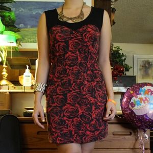 Red rose Dress