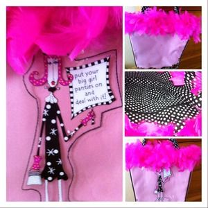 Cute cute feathery girly tote