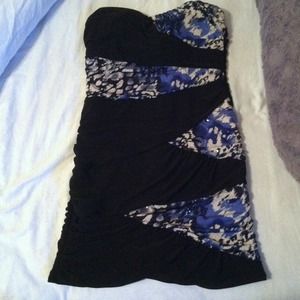Strapless sequence dress