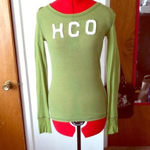 Pretty green long sleeve shirt from hollister!