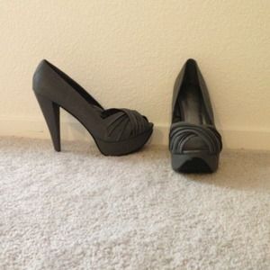 Grey high heels