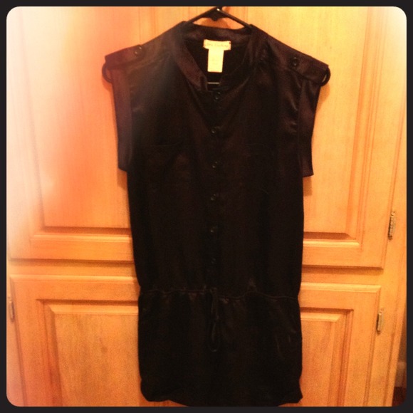 Black satin jumper one piece shorts set