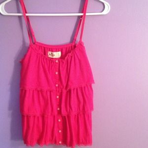 Ruffled spaghetti strap