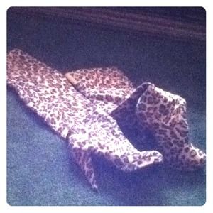 Thigh high leopard boots