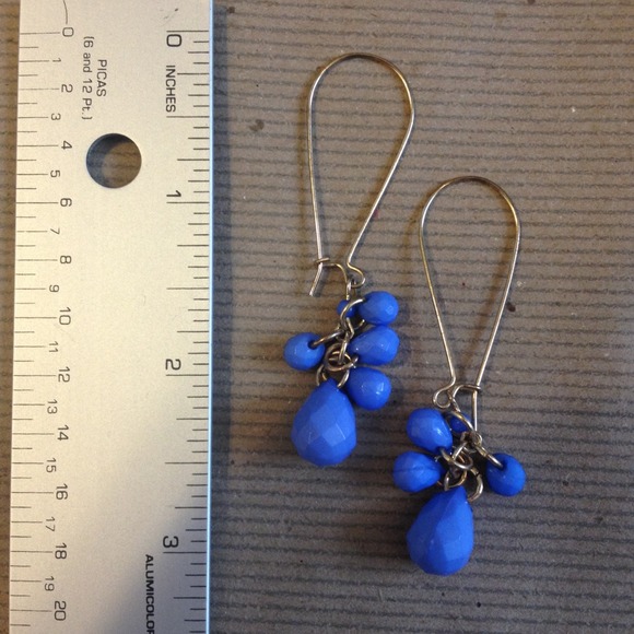 SOLD - Beaded Drop Earrings - Picture 2 of 2