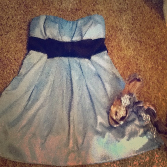 Formal Light Blue Babydoll Bow Mini