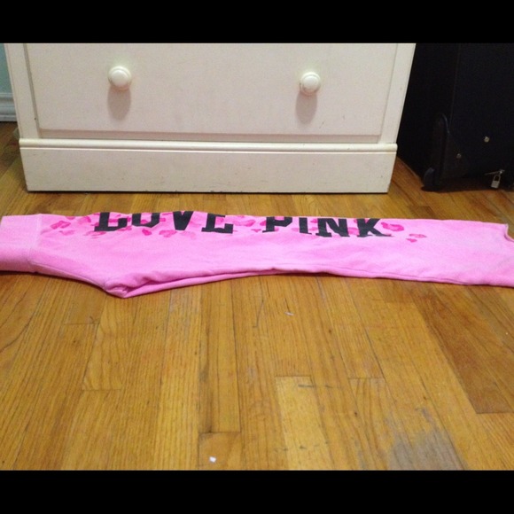 Pink sweat pants