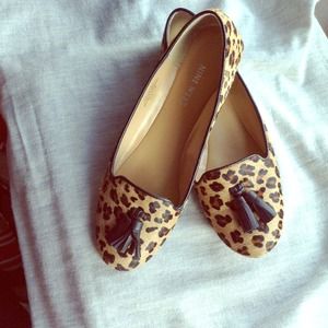Nine West animal print loafers