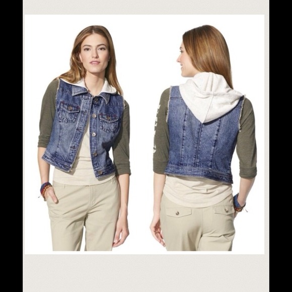 NWT - FEED + Target Denim Hooded Vest - Picture 4 of 4