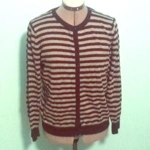 Black & Gray Striped Cardigan