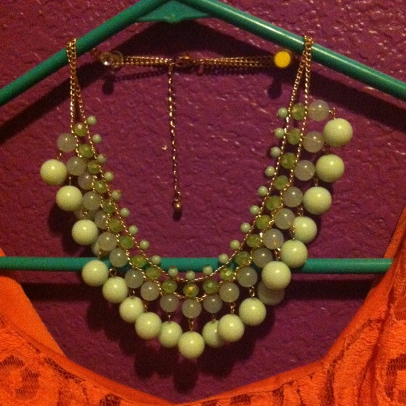 Blue beaded necklace
