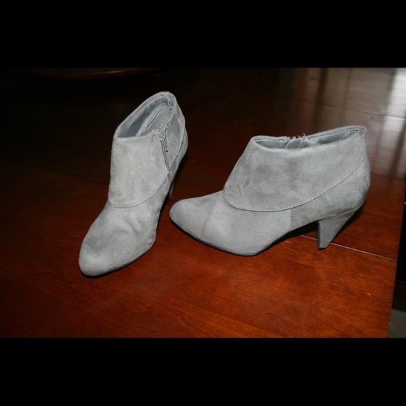 Soft Grey Suede Bootie