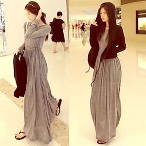 🚫SOLD OUT🚫🎀Women's Cotton Drape Maxi Dress🎀