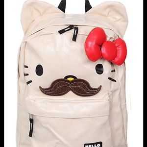 Hello Kitty Mustache Backback