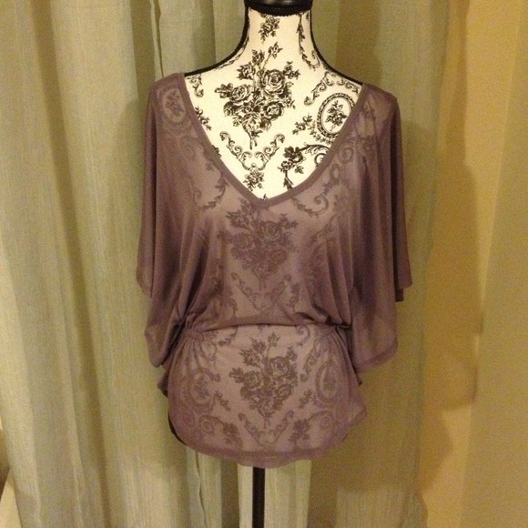 Sheer purple top!