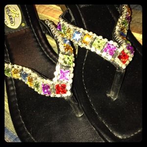 Cute colorful jeweled sandals