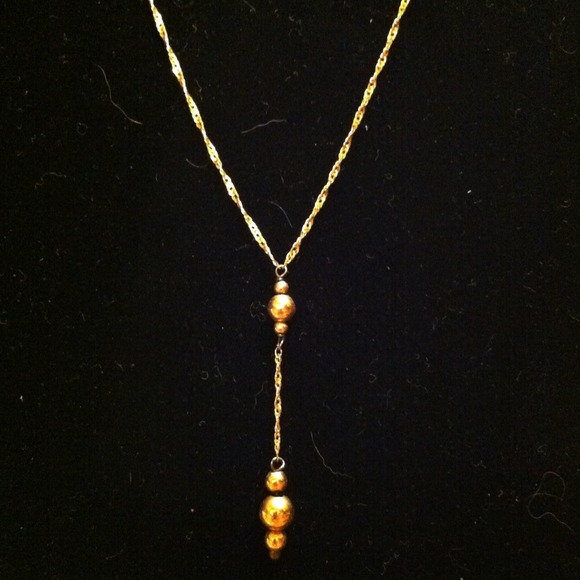 Gold Y Necklace