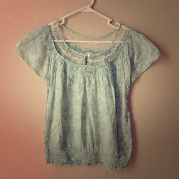 Country chic mint shirt - Picture 1 of 2