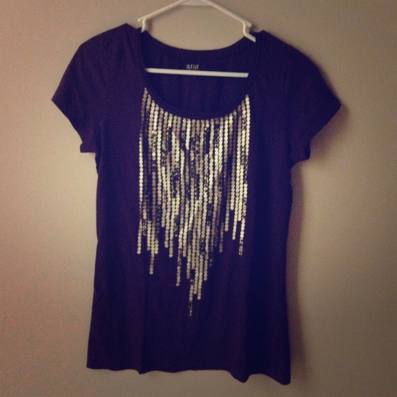 Chic gold and purple tee - Picture 1 of 3