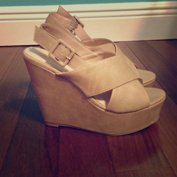 Forever 21 Shoes - Forever 21 nude wedges!