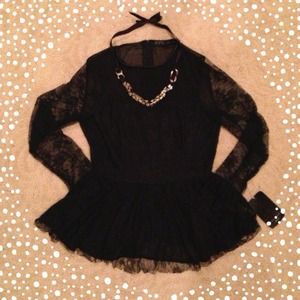 **REDUCED** ZARA Lace Peplum Top