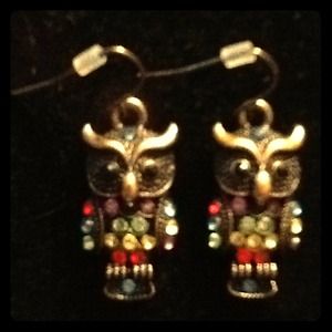 VINTAGE/CRAFT OWL EARRINGS