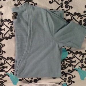 Blue cardigan from Eddie Bauer